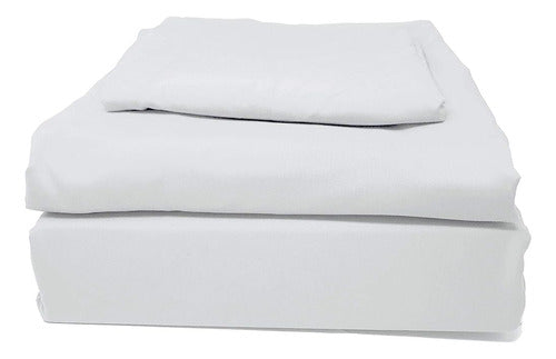 Tache 4 Piezas Super Soft Wrinkle Free Solid Cloud White Bed 2