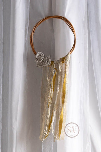 Handmade Dreamcatcher Art. Deco. Flowers, Lace, Wool 4