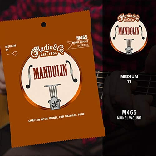 Martin Guitar Mandolin Strings M465, 80/20 Bronze, Medium-ga 1