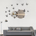 HKFUON 48pcs 3D Black Butterfly Wall Decor 3