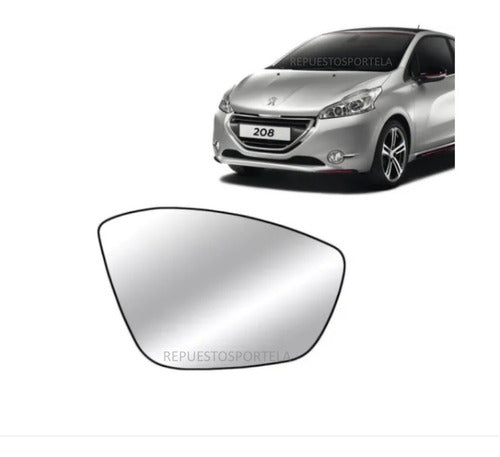 Mirror Glass with Base for Peugeot 208 2008 Right Side Original Quality 0