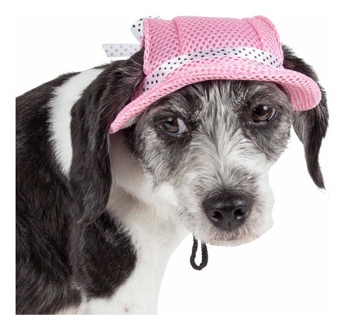 Pet Life Sea Spot Sun Protector Ultra Violet Adjustable Dog Hat 1