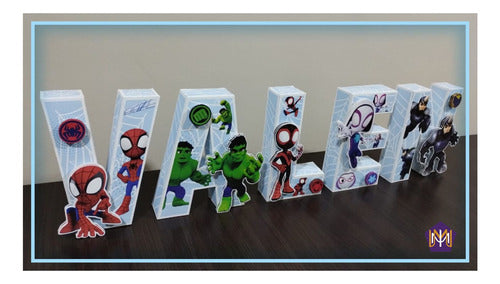 MIM Creaciones 3D Personalized Letters - Spidey and His Amazing Friends 1