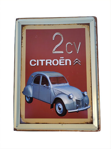 iAtik Store Classic 2CV Vintage - Iconic Automotive Metal Sign 30x40 0