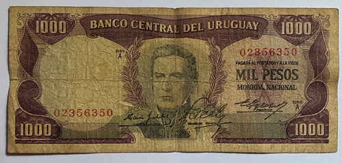 Billete Uruguay 1000 Pesos 1967, 9a122 Rotondaro, Bu21 0