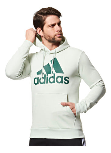 Moletom Masculino Capuz Essentials Big Logo Com Bolso adidas 6