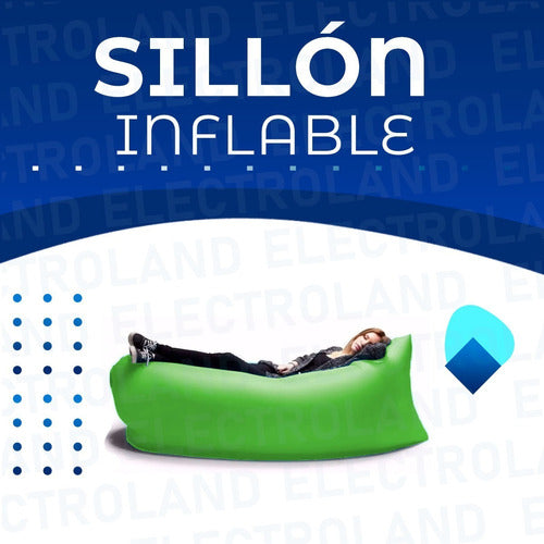 Inflatable Lounge Chair Puff Mattress Beach Pool Camping + Bag 1