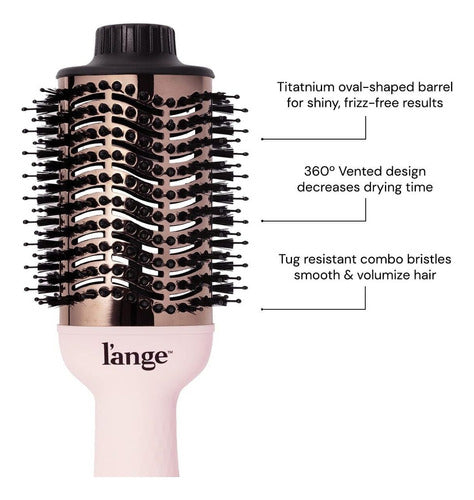 L'ange Hair Le Volume 2-in-1 Titanium Brush Dryer Blush | C 1