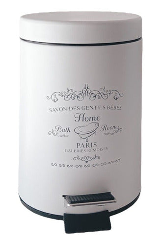 Mamá Al Mando Paris White Foot Pedal Bin 0