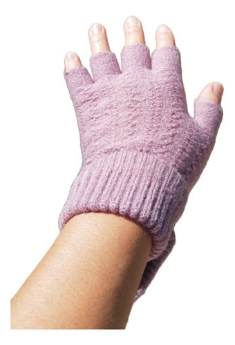 Pink Fingerless Gloves / Youthful Fashion 2023 0