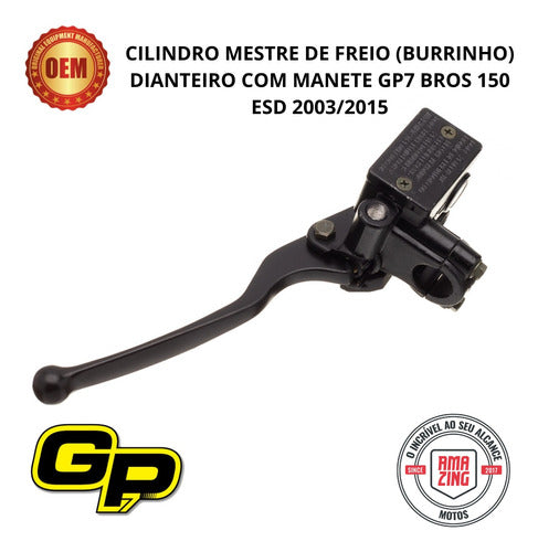 Cilindro Mestre Freio Dianteiro + Manete Honda Bros 150 Esd 1