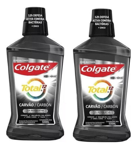 2 Colgate Total 12 500-ml Carvão Ativado Dentes Mais Brancos 0