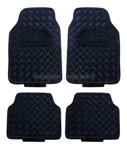 ERN Tunning Metalized Floor Mats for Cars and Trucks - Black 0