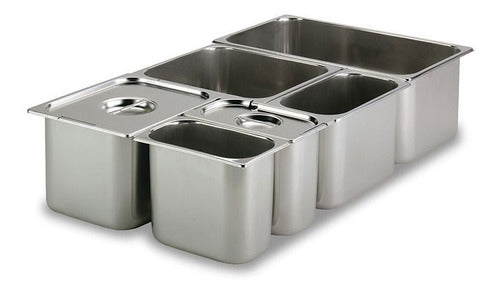 Bandeja Gastronorm Acero 1/6 6,5 Cm Gn Normalizada Cocina 1