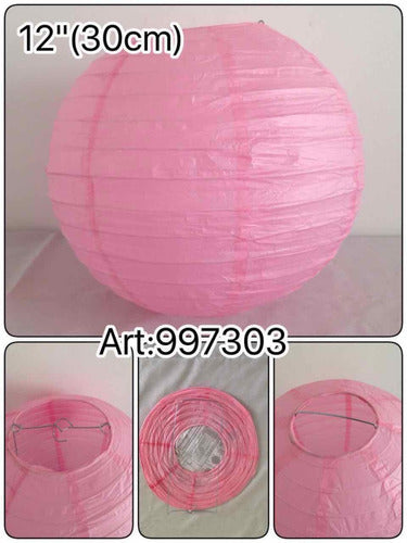 Pack of 5 Chinese Paper Lanterns 30cm - Assorted Colors 2