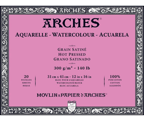 Canson Arches Block Acuarela 31x41 Cm 20 Hs 300 Grs Satinado 1