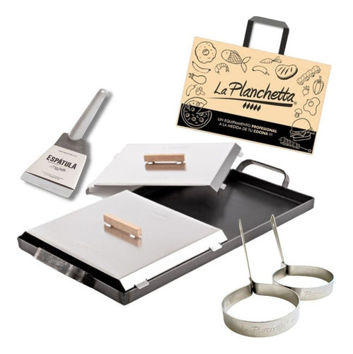 La Planchetta 2 Burner Griddle + Covers + Spatula + Molds + Bag 0