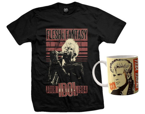 Combo Pack Billy Idol Flesh T-Shirt + Ceramic Mug 0