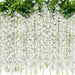 Jackyled - Hanging Wisteria Flowers 40 Strands 1.8m Artificial Set of 4 0