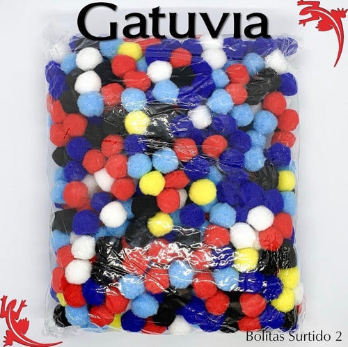 Gatuvia Pompones De Felpa Deco Bijou Muñequeria 18 Mm X 500 Un 3