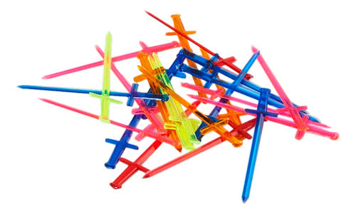 5000 Units Colorful Plastic Appetizer Skewers Cocktail Picks 0