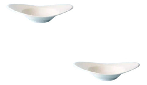 Horeca Set X 2 Bowl Oval Con Ala 17 Cm Porcelana Harmony 0