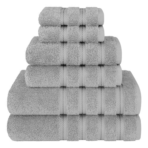 American Soft Linen Luxury 6-Piece Towel Set: 2 Bath Towels, 2 Hand Towels, 2 Washcloths 0