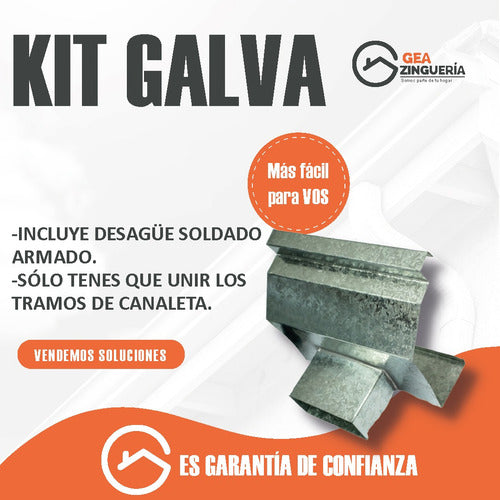 Kit Canaleta Americana 7 Metros Con Descargas Ultra Completa 2