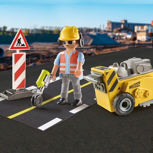 Playmobil City Action Construction Worker with Edge Cutter 71185 1