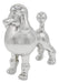 Nayothecorgi Ceramic Dog Statue - Metallic Silver Standing Poodle Dog Statue - Decorative Dog Sculpt 0