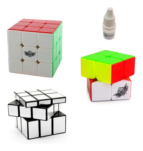 Originales Cubo Rubik Combo Cyclone Boys 2x2 + 3x3 + Mirror + Lubricante 0