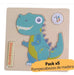 Cubeta Pack X5 Wooden Puzzles Animals/Transport/Dinos 5