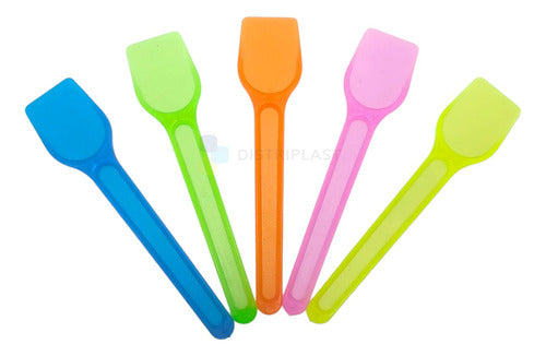 Distriplast Disposable Plastic Spoons X100 Units 0