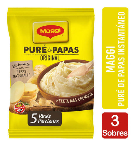 Pure De Papas Maggi Instantaneo 125g X 3 Unidades 0