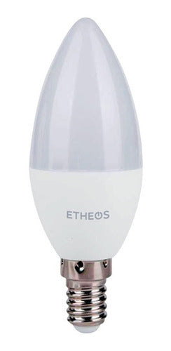 LED Candle Light Bulb E14 5W Ideal for Chandeliers Etheos Pack of 10 4