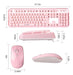 V2020 - Teclado Inalámbrico Rosa Con Teclas 3