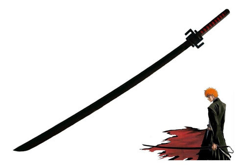 Zangetsu Bankai Espada Bleach De Combate Katana Aço Carbono 0