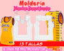 Moldería Musculosa Basquet Femenina. Incluye 13 Talles 0