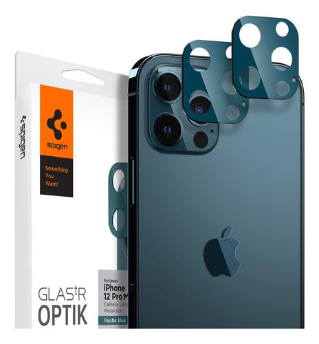 Spigen Camera Lens Protector for iPhone 12 Pro Max X2 - Blue 0