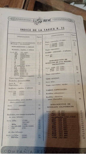 Catalogo Antiguo Rulemanes Riv Año 1949 2