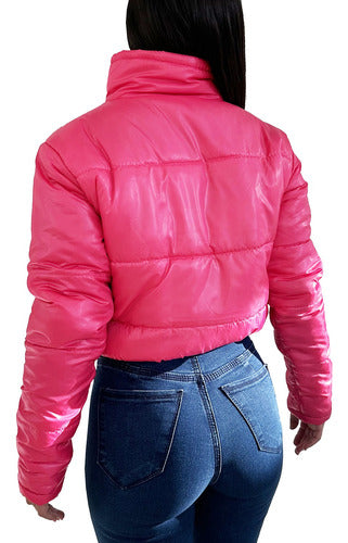 Women's Short Inflatable Puffer Jacket Fashion Coat 18