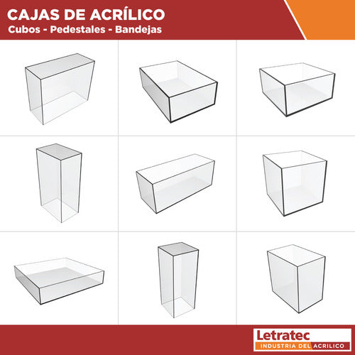 Letratec Acrylic Decorative Organizer Box CC-102015-3 Pack/3 3