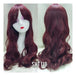 Long Burgundy Kanekalon Wigs Natural-Looking Oncology Straight Hairpiece 1