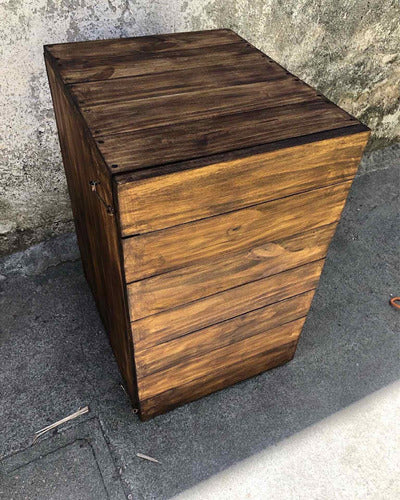 Mueble Cubre Garrafa Cerrado Con Puerta En Madera Nogal 4