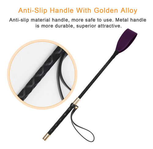 Coolrunner Purple Horse Riding Crop - 45cm Durable PU Leather 2