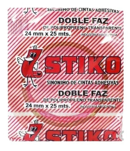 Stiko Double-Sided Transparent Tape 24mm X 25mts 0