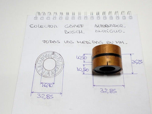 Colector De Cobre Alternador Bosch O Garef Modelos Antiguos 1