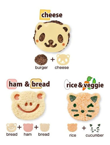 Cutezcute Animal Friends Cortador De Alimentos Deco Kit Y Se 4