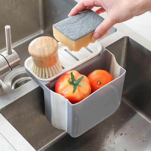 Hanging Sink Sponge Drainer with Suction Cup Organizer 10