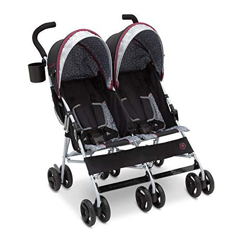 Delta Children Jeep Scout Double Stroller, Lunar Burgundy 0